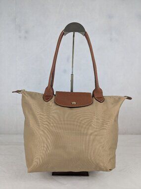 Used Longchamp Le Pliage – Authentic Nylon Shoulder bag Beige - Classic Style!